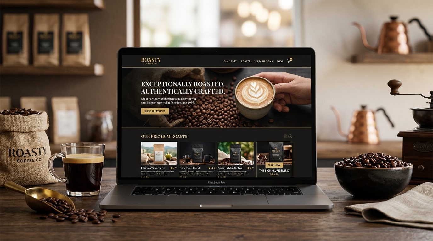 Roasty Coffee website case study