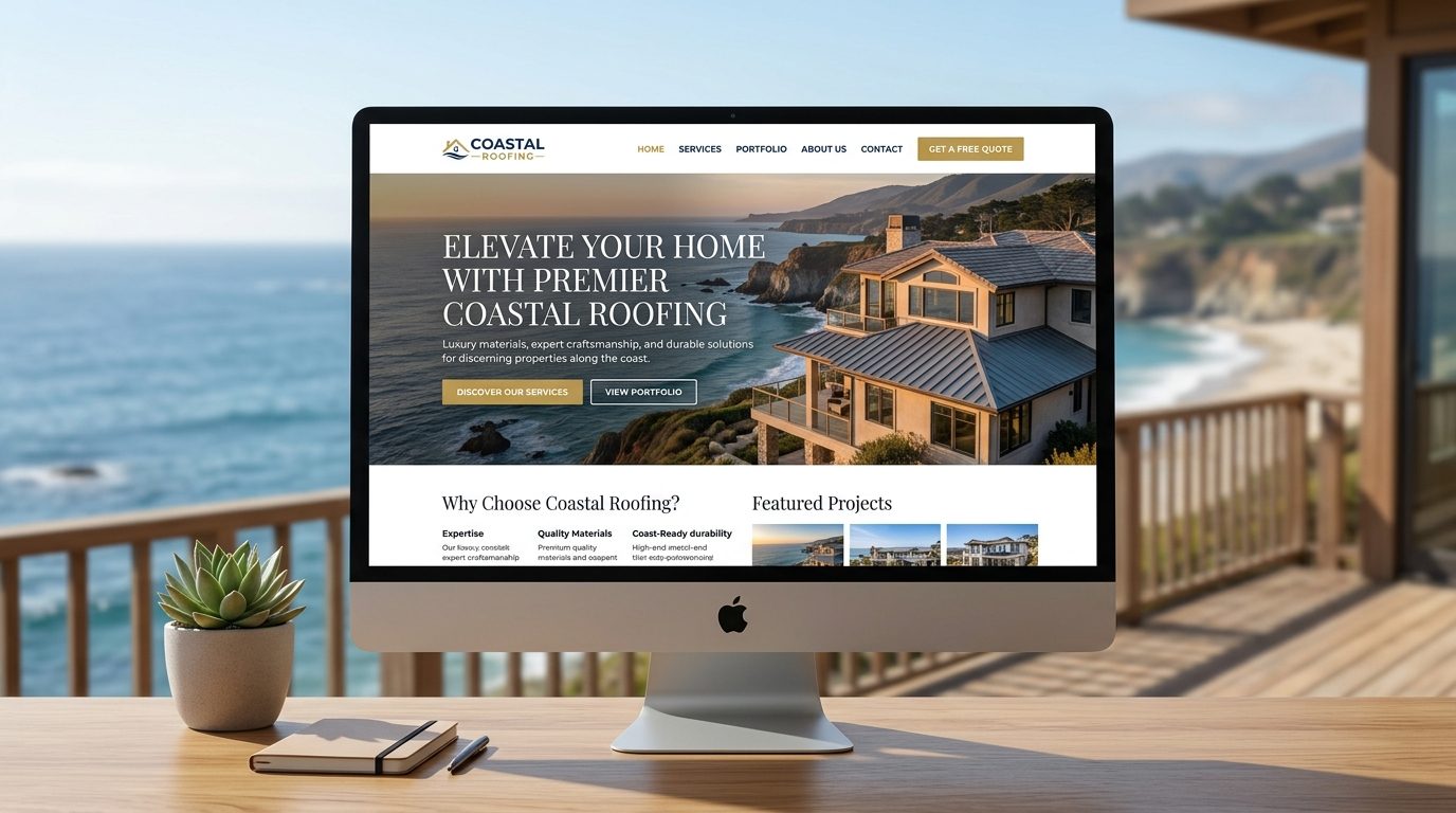 Coastal Roofing website case study